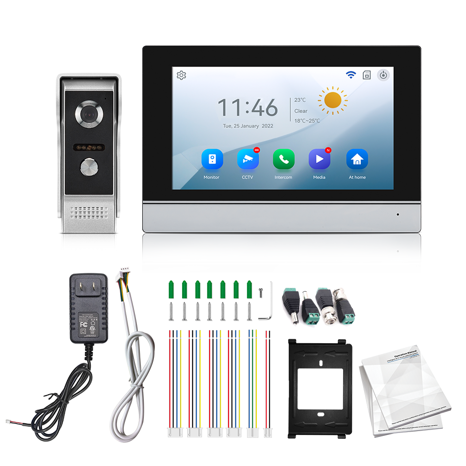 Home Security Recorder - 7 بوصة IPS شاشة 2MP تويا
