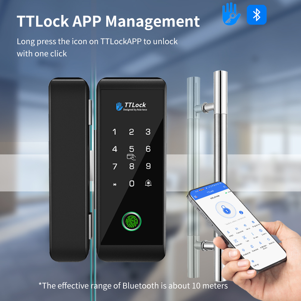 Door Lock Smart Keypad - TTLOCK قفل زجاجي ذكي التعرف على