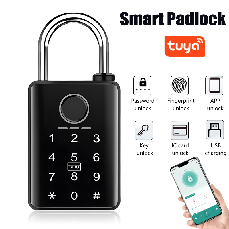 Tuya قفل الباب الذكي قفل بصمة  - مراجعة Door Lock Smart Keypad وسعره