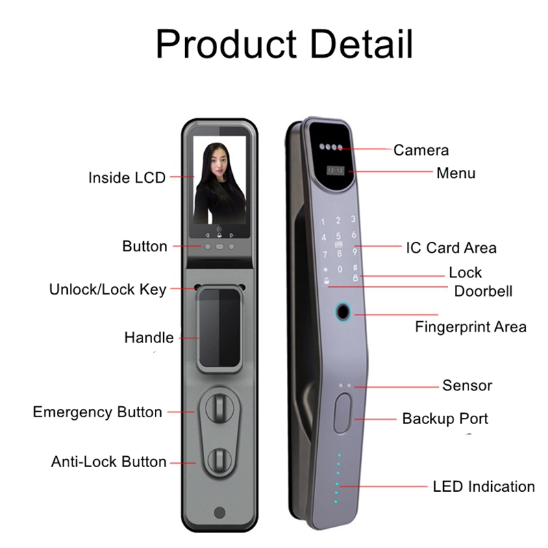 قفل باب ذكي إلكتروني ببصمة الإ - مراجعة Door Lock Smart Keypad وسعره