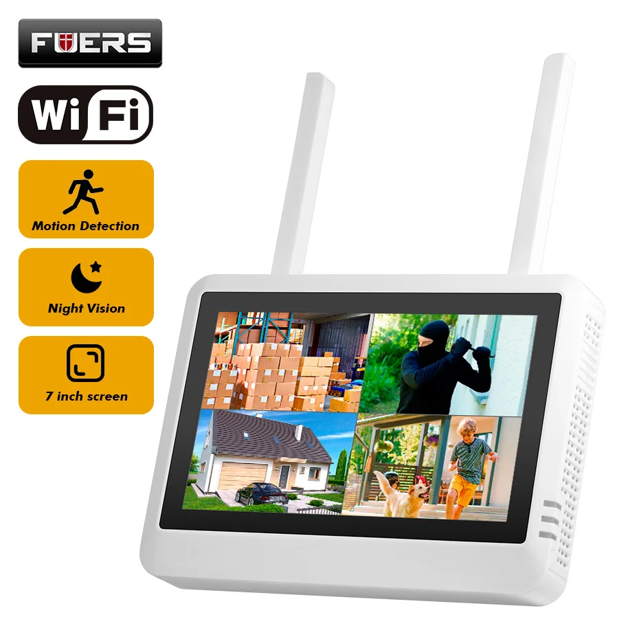 نظام أمان لاسلكي FUERS 8CH مع  - مراجعة Home Security Recorder وسعره