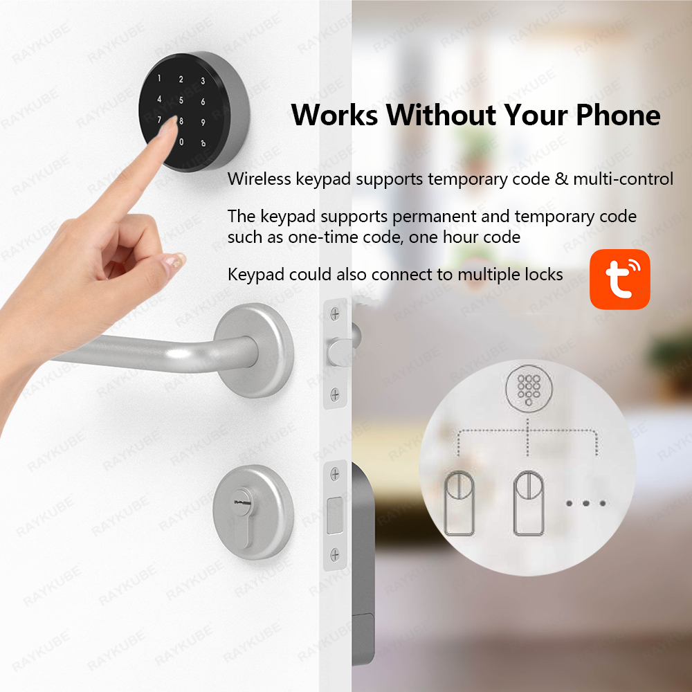 مجموعة قفل الباب الذكي RAYKUBE - مراجعة Door Lock Smart Keypad وسعره