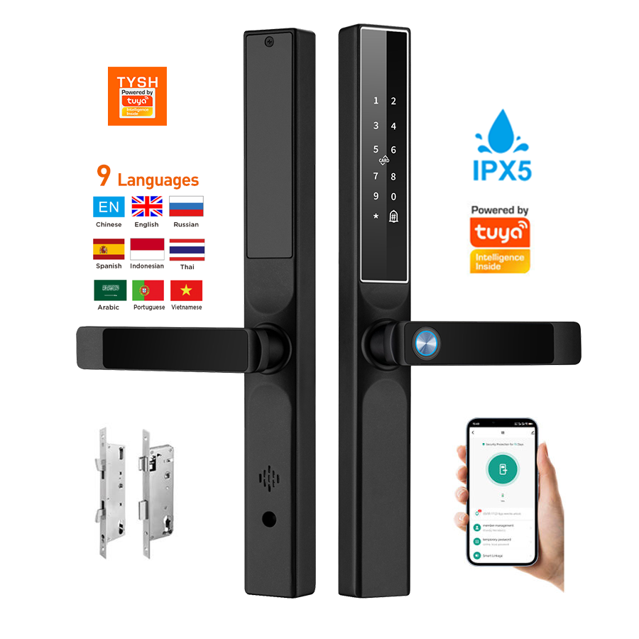 Tuya App بصمة قفل الباب رمز بط - مراجعة Door Lock Smart Keypad وسعره